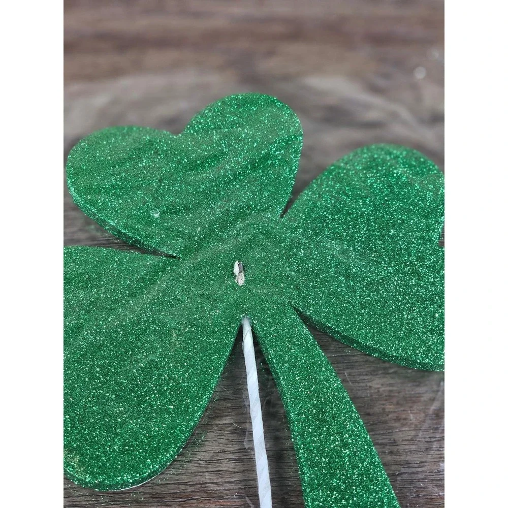 Set of 4 Green Polka Dot Clover Sprays 19